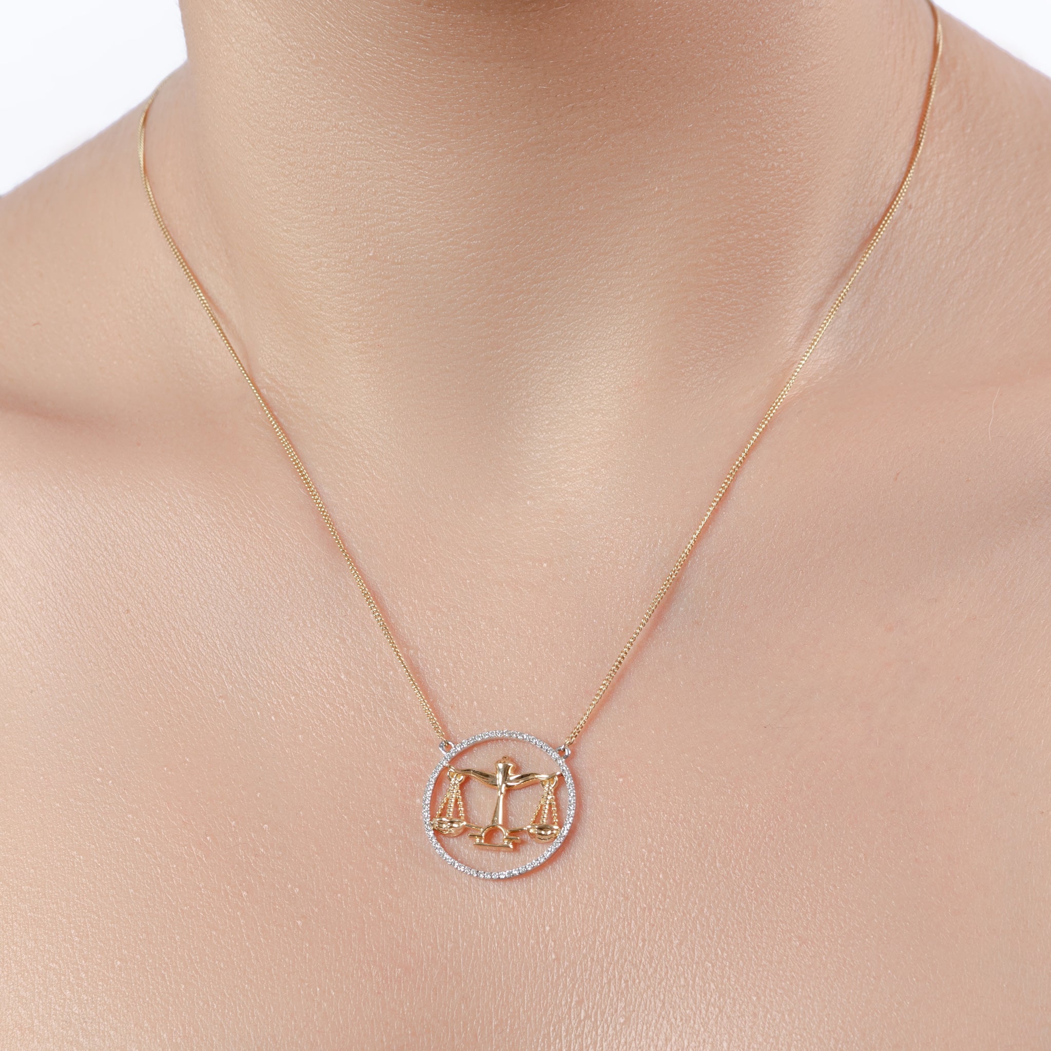 Libra word online necklace