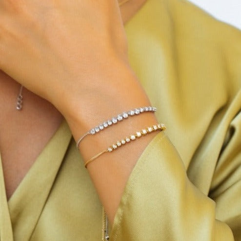 The Precious Half Tennis Diamond Bracelet in 18K Rose gold - SIR1128