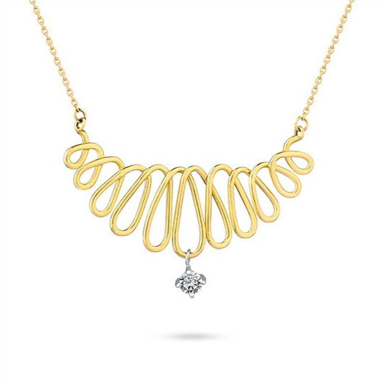 A beautiful tirette necklace in 18K Yellow Gold - S-X45N