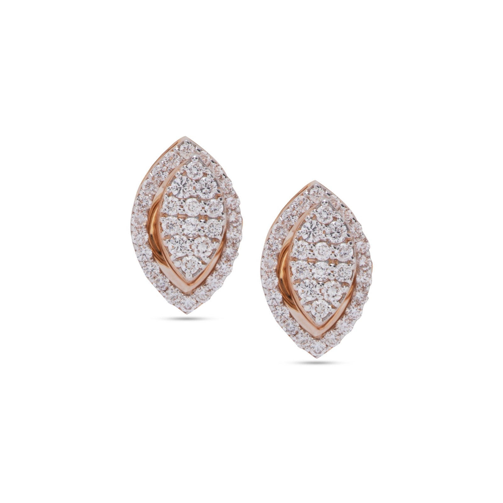 Opal Diamond Earring in Rose 18 K Gold - S-EN022S