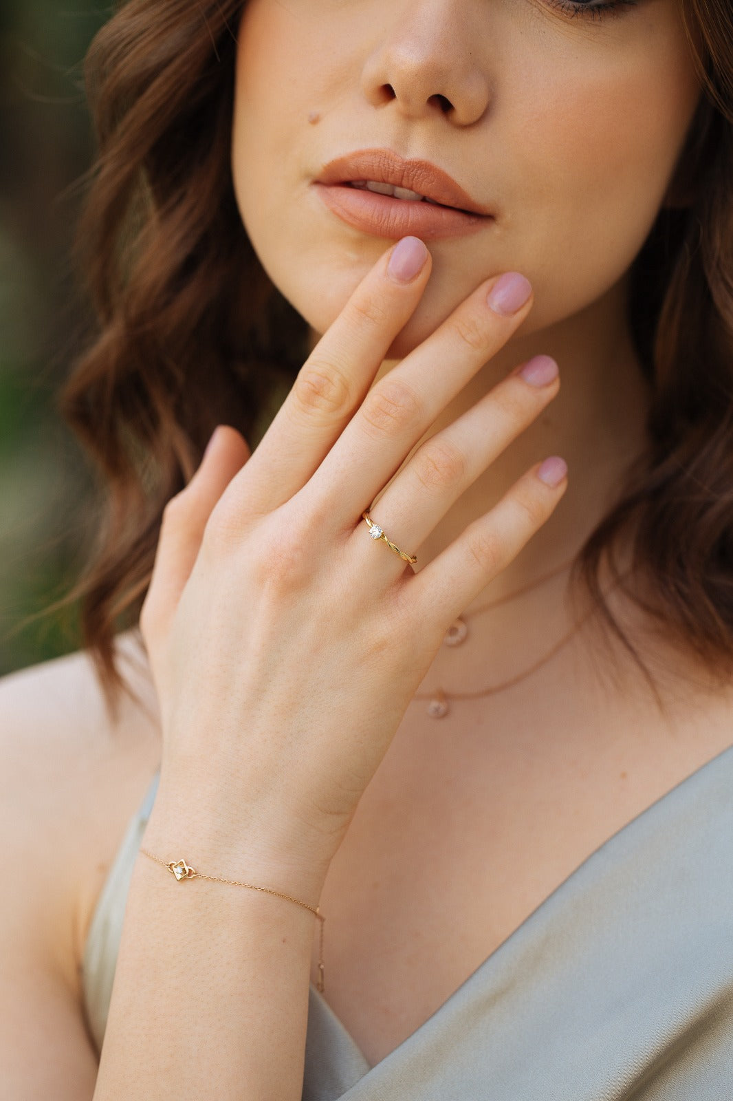 Beautiful Diamond Ring fits you in Rose Gold 18K Diamond Ring - S-R157X