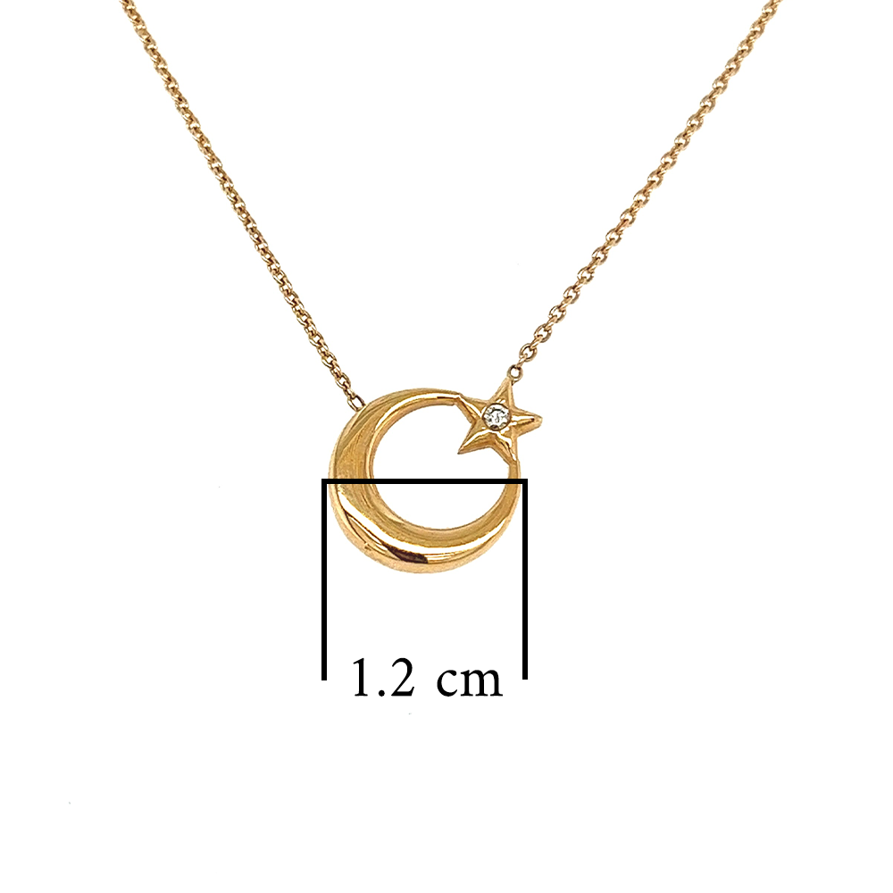 Dangling Star Necklace in 18K Rose Gold - YT242837KA/J