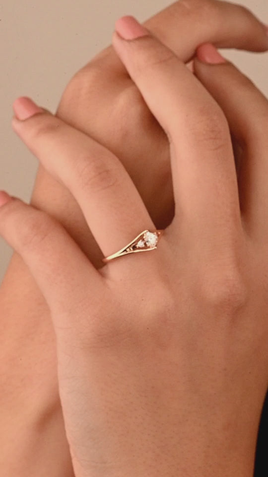 Statement ring featuring a bold oval diamond shape - S-R352X