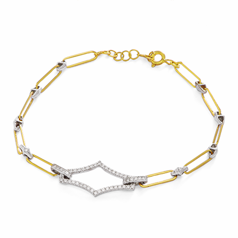 Linglong Unique Diamond Bracelet Bracelet in Yellow 18 K Gold - S-B61B