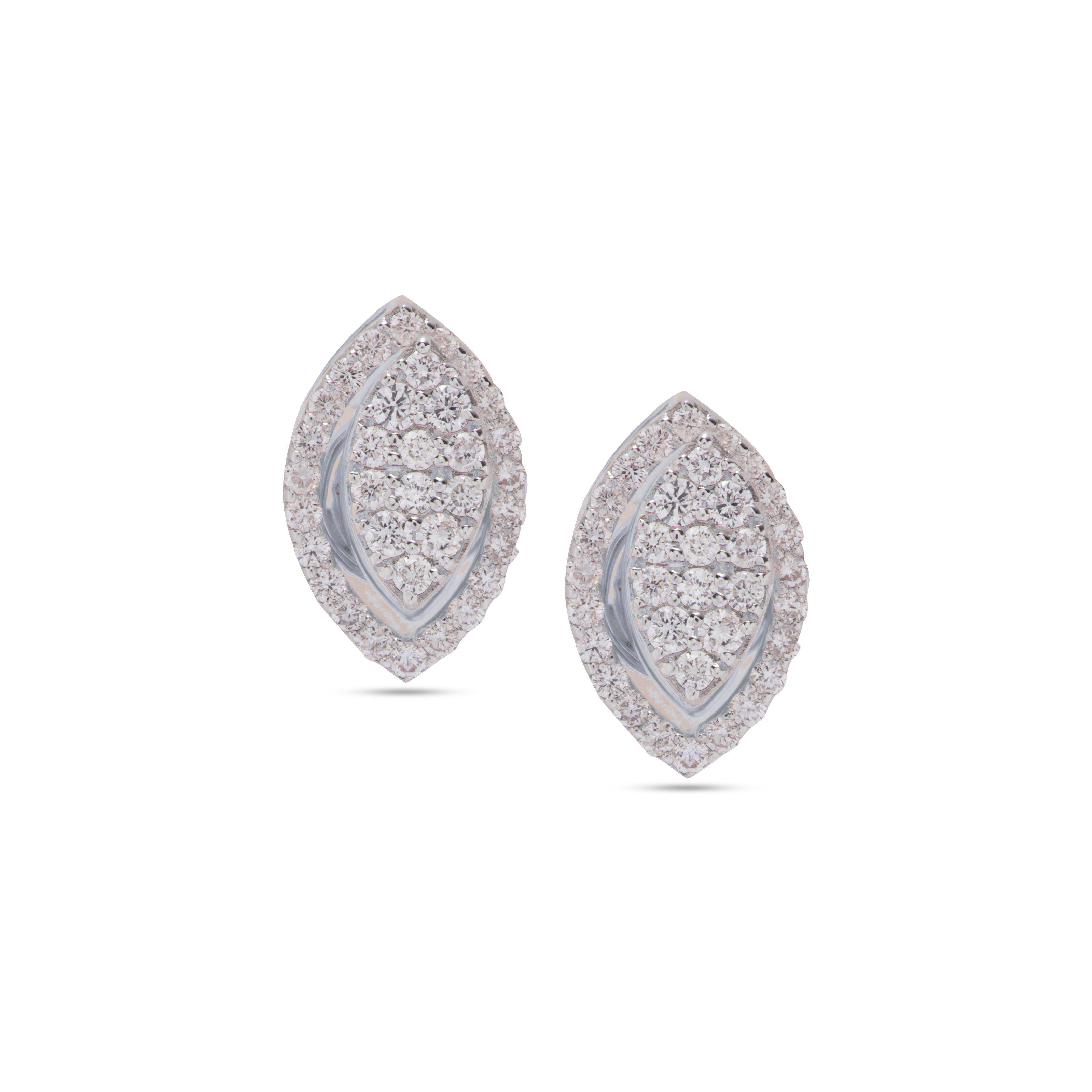 Opal Diamond Earring in White 18 K Gold - S-EN022S
