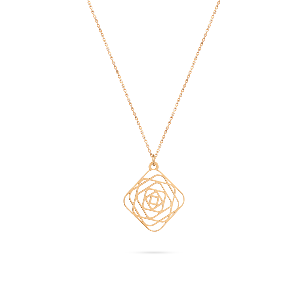 Tirette Gold Flower shaped necklace in 18K Rose Gold - S-P300G/R