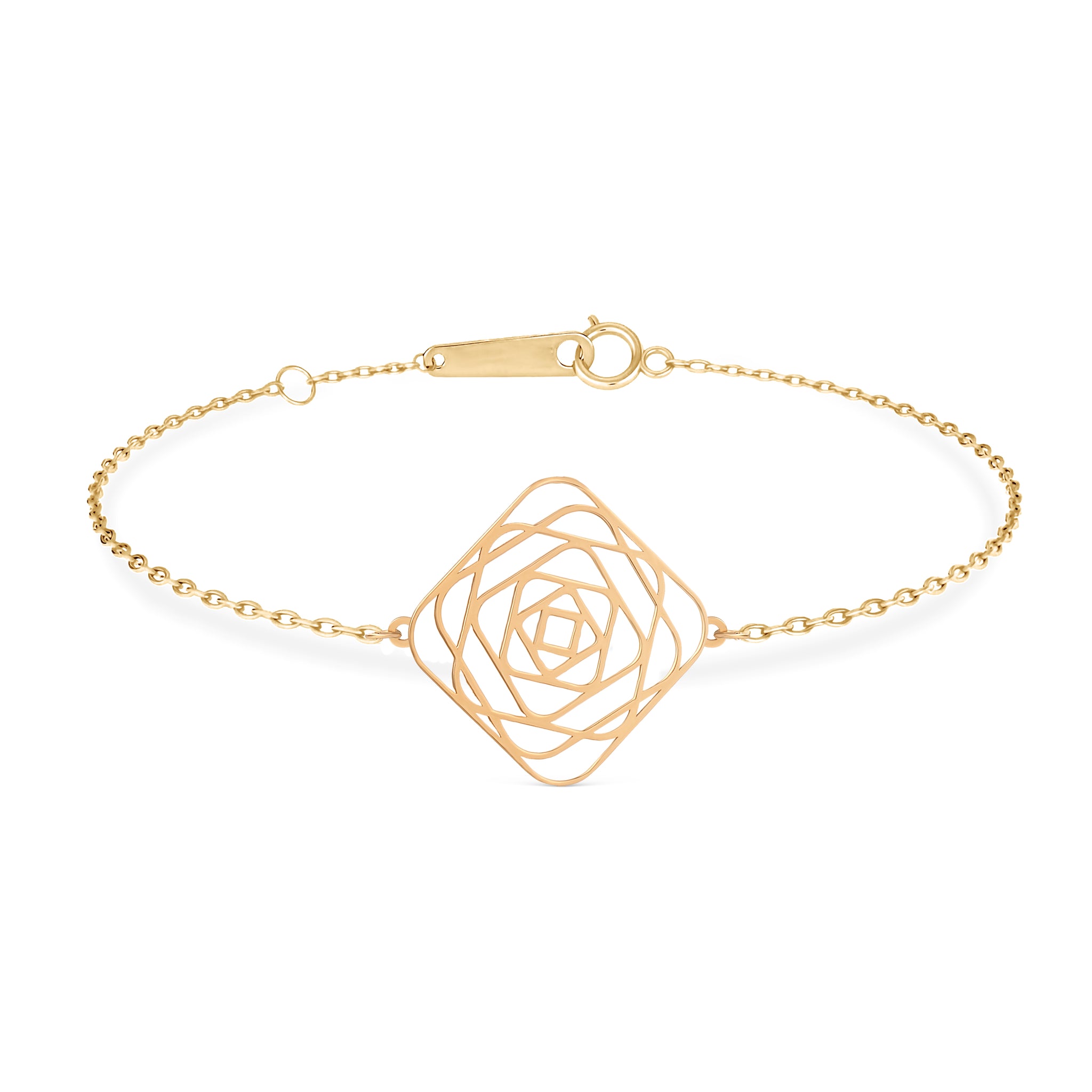 Tirette floral bracelet in 18k Yellow gold-S-p300gb/y