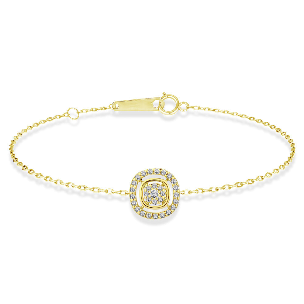 Special offer Classic Summer Diamond Bracelet comes with a set in 18k Yellow gold - S-P370SB