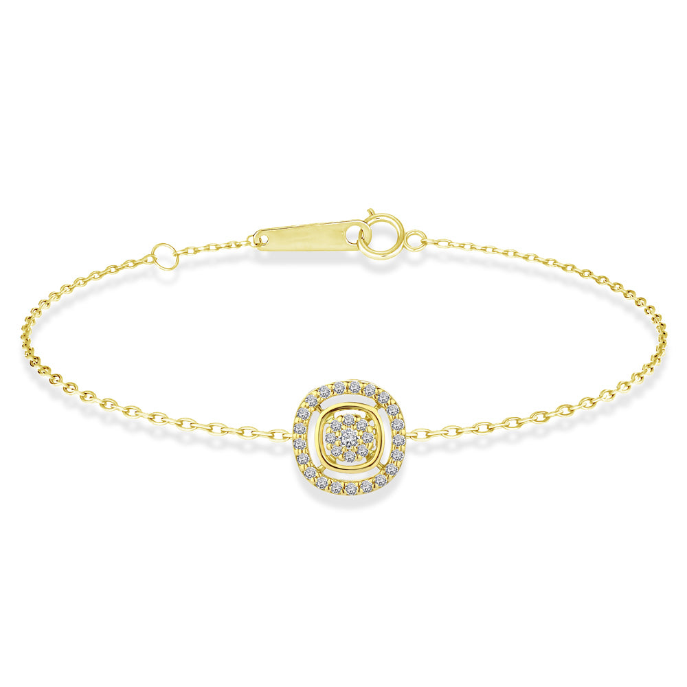 Classic Summer Diamond Bracelet comes with a set in 18k Yellow gold - S-P370SB