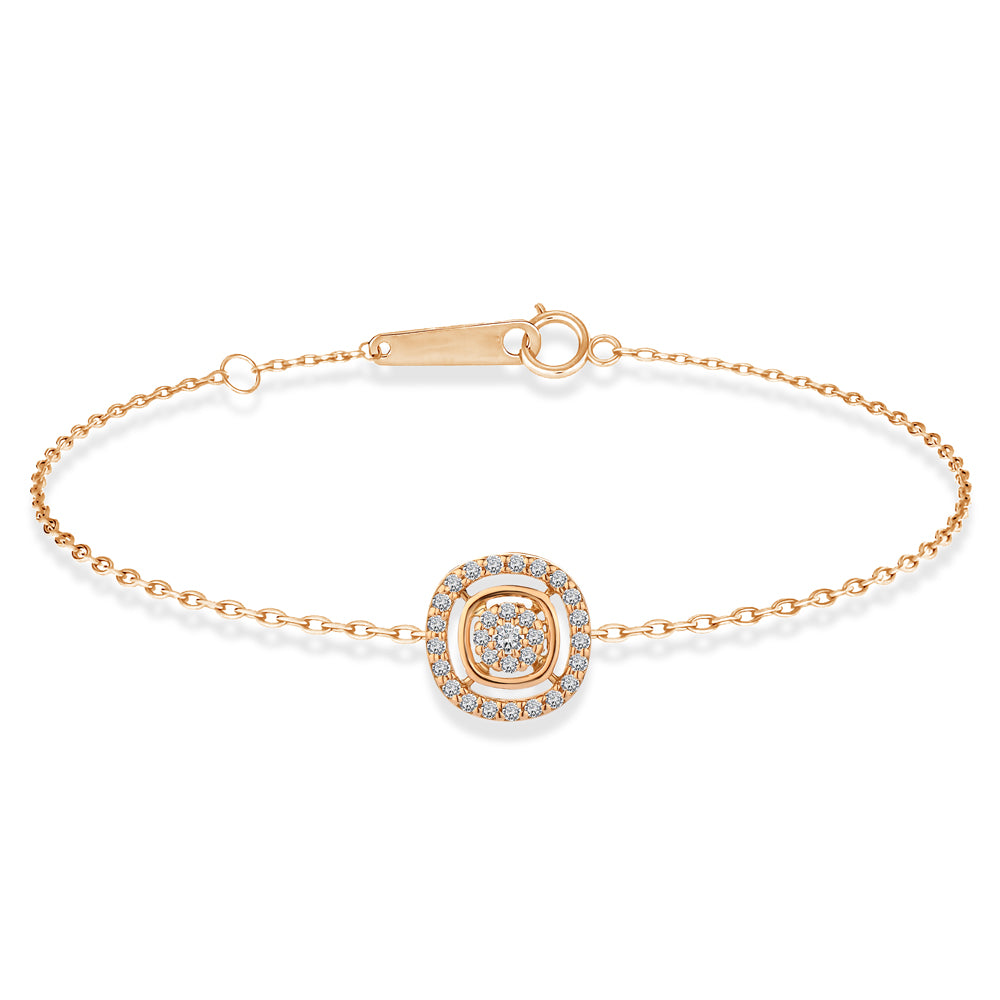 Classic Summer Diamond Bracelet comes with a set in 18k Rose Gold Rose gold / S-P370SB
