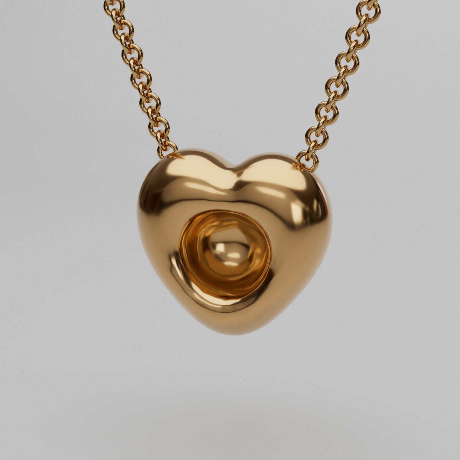 18k Gold Eternal Heart Pendant