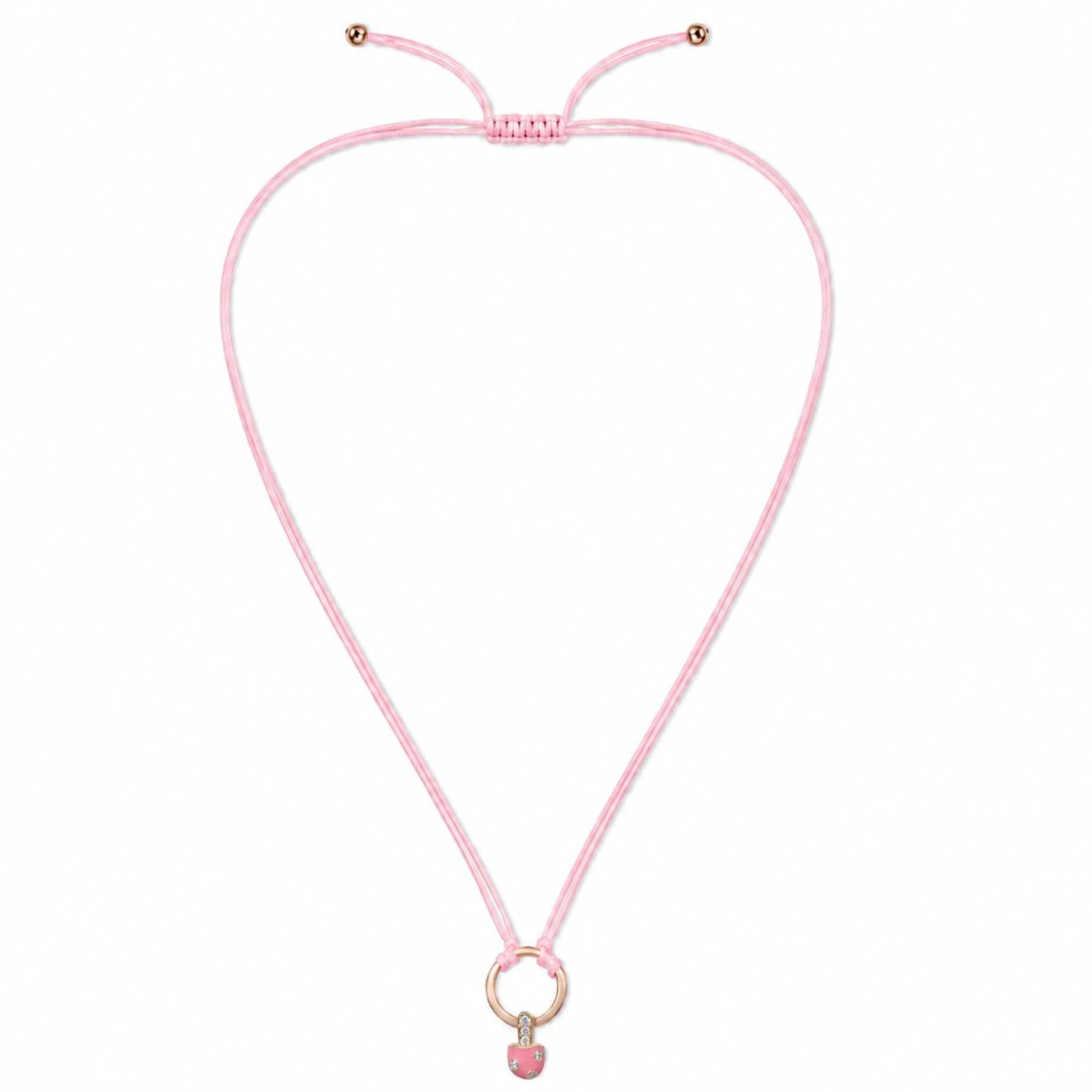 18K Gold Iconic Dolato Diamond Necklace in Strawberry