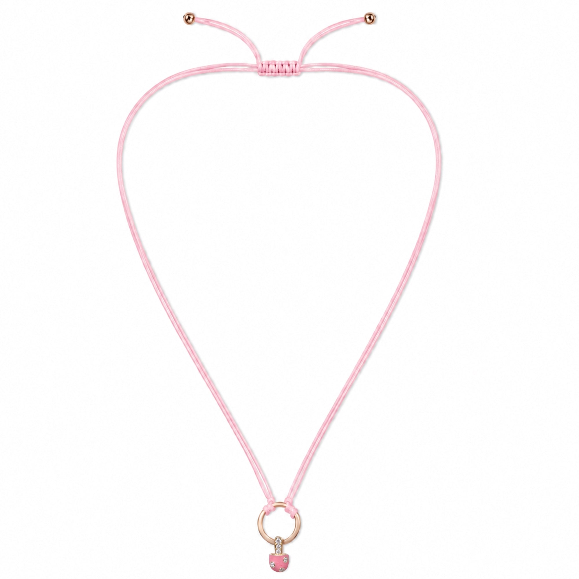18K Gold Iconic Dolato Diamond Necklace in Strawberry