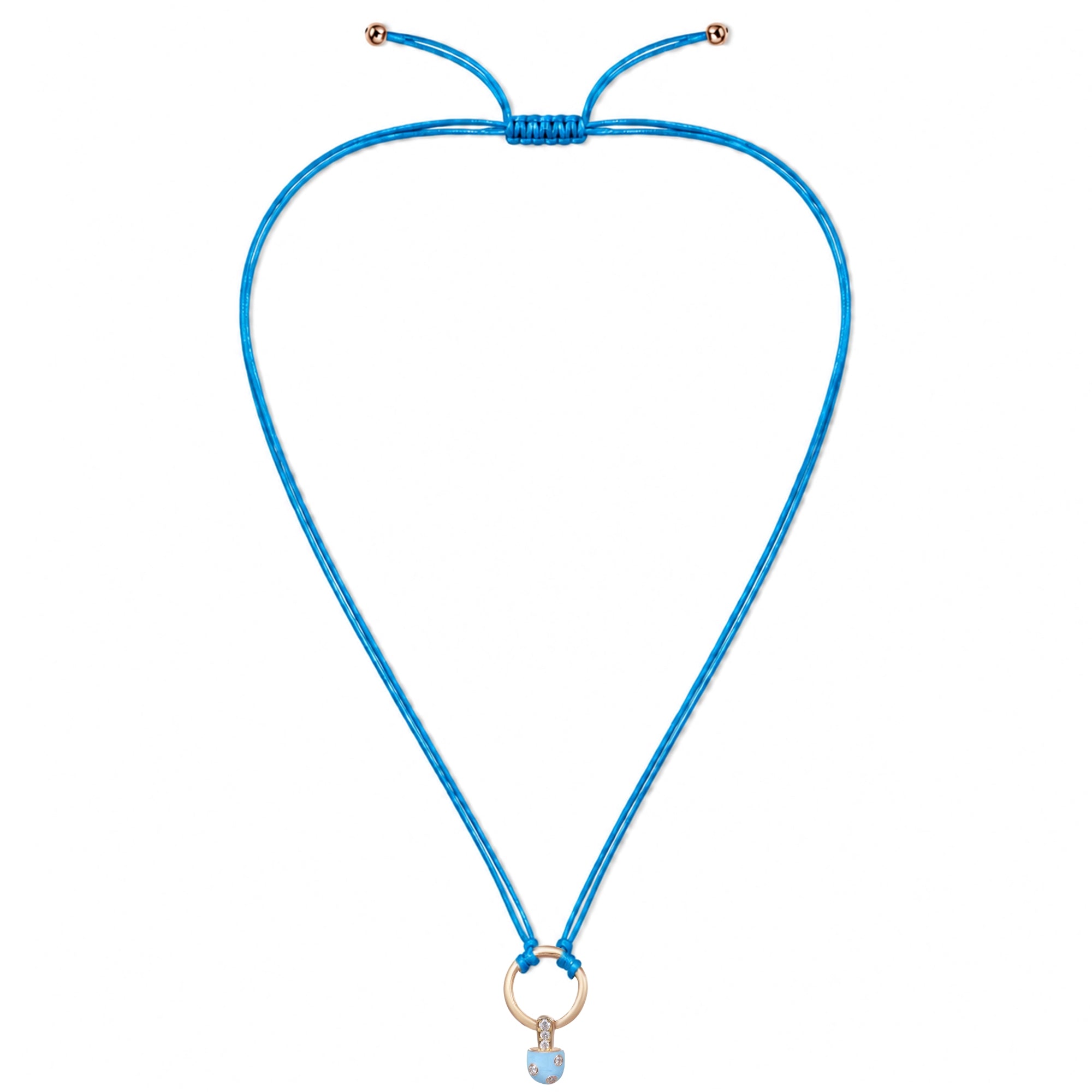 18K Gold Iconic Dolato Diamond Necklace in Bubblegum