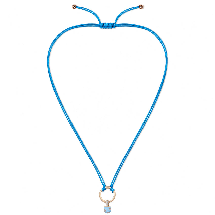 18K Gold Iconic Dolato Diamond Necklace in Bubblegum