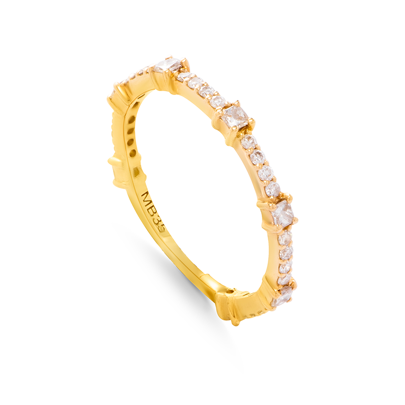 Diamond eternity band in 18k yellow gold - SIR1559RB