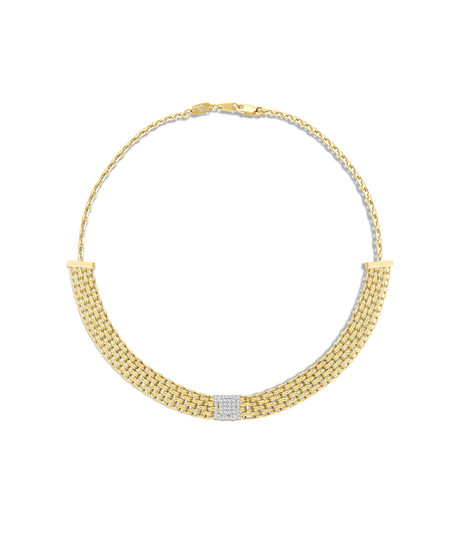 Magnificent Central Diamond Choker in Yellow gold - S-X126N