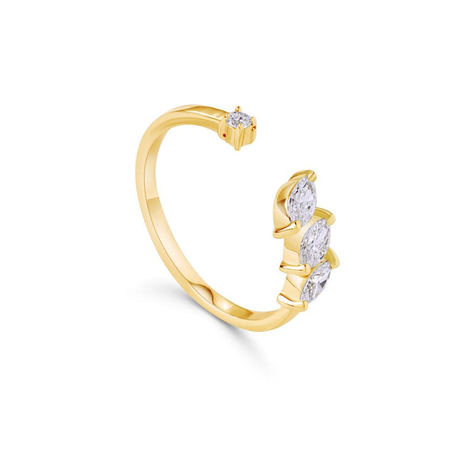 18k Yellow Gold Diamond Rings - S-R441S