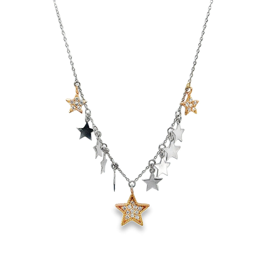 Magnificent Stars Diamond Necklace in 18K White gold  - SIR1100/P