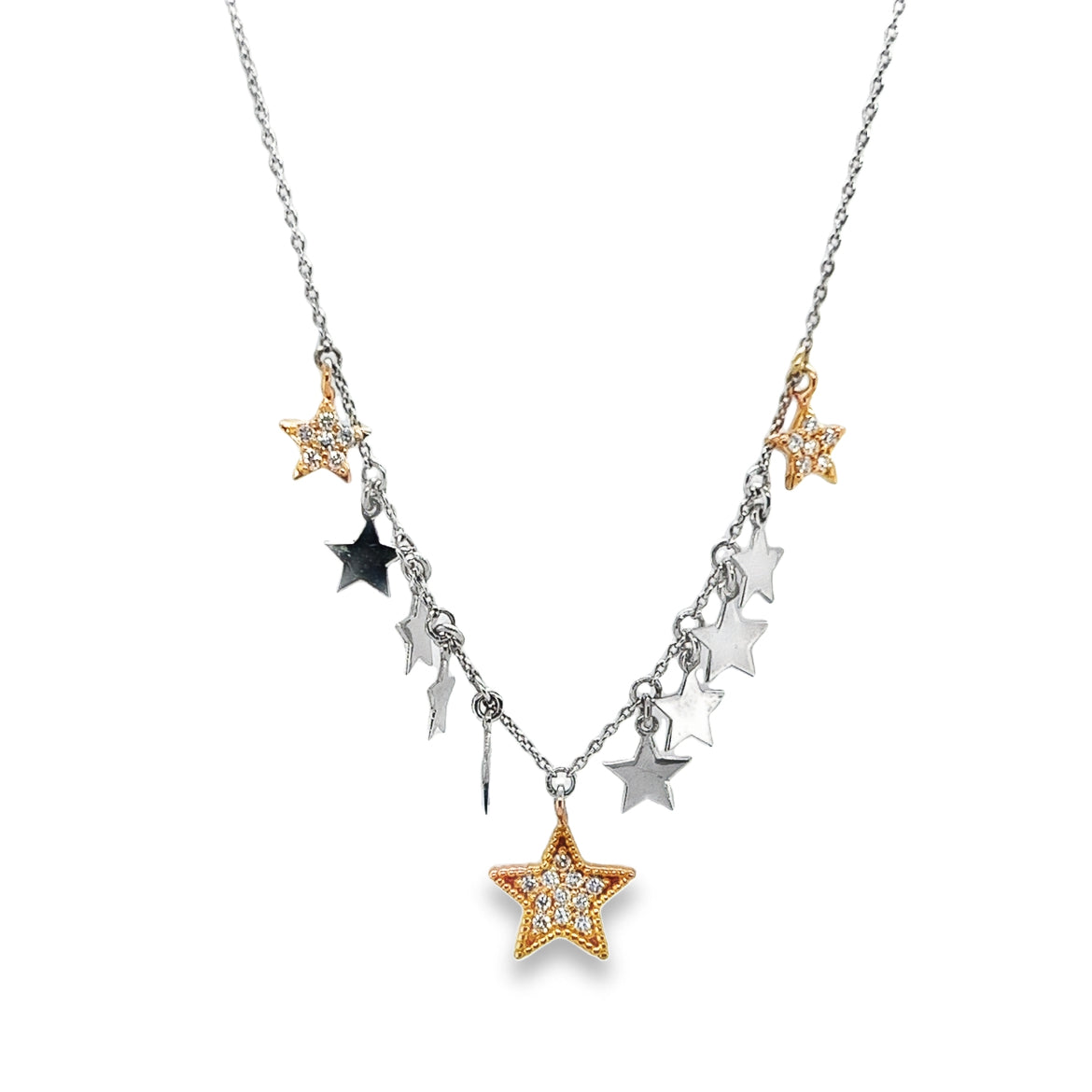 Magnificent Stars Diamond Necklace in 18K White gold  - SIR1100/P