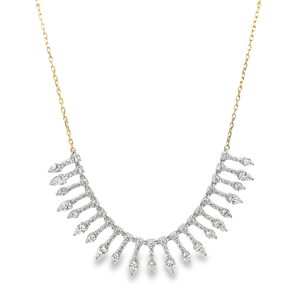 Precious Collar Diamond Necklace in 18K Rose gold - S-X13N