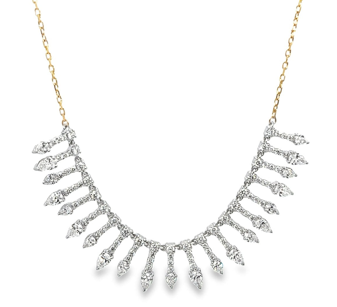 Precious Collar Diamond Necklace in 18K Rose gold - S-X13N