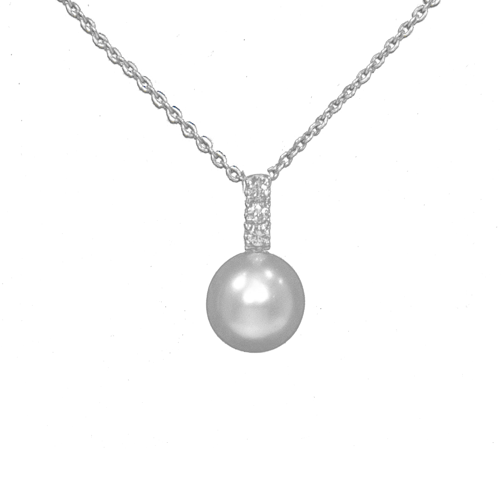 A dangling diamong necklace in 18K White gold - SIR1325