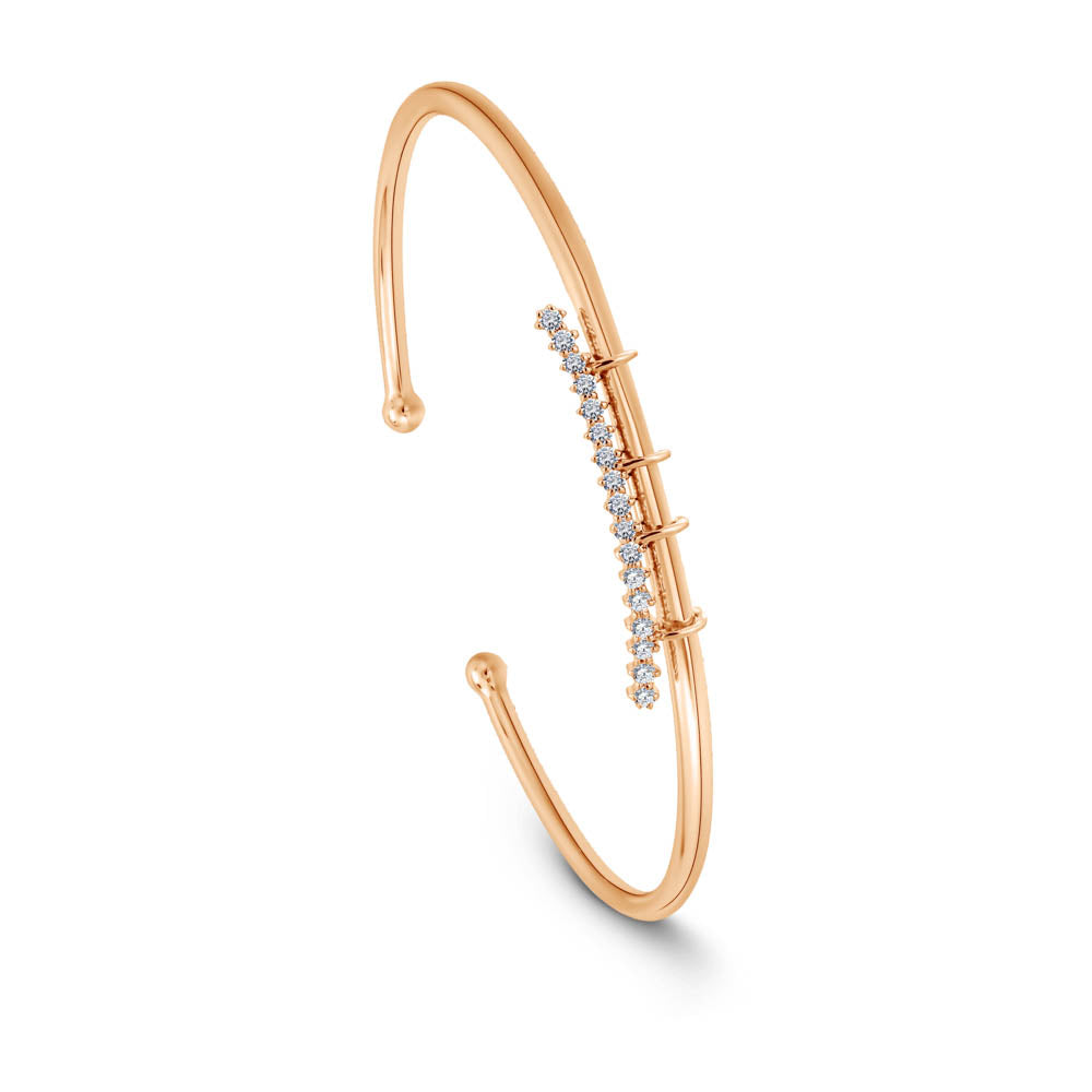 A beautiful Bangle with diamond in 18k Rose gold / S-B238S