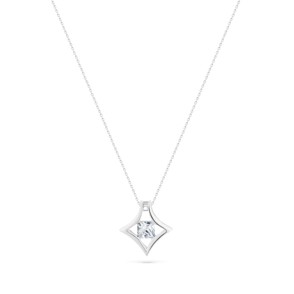 Sparkle diamond necklace in 18k White gold - B-LINK569P