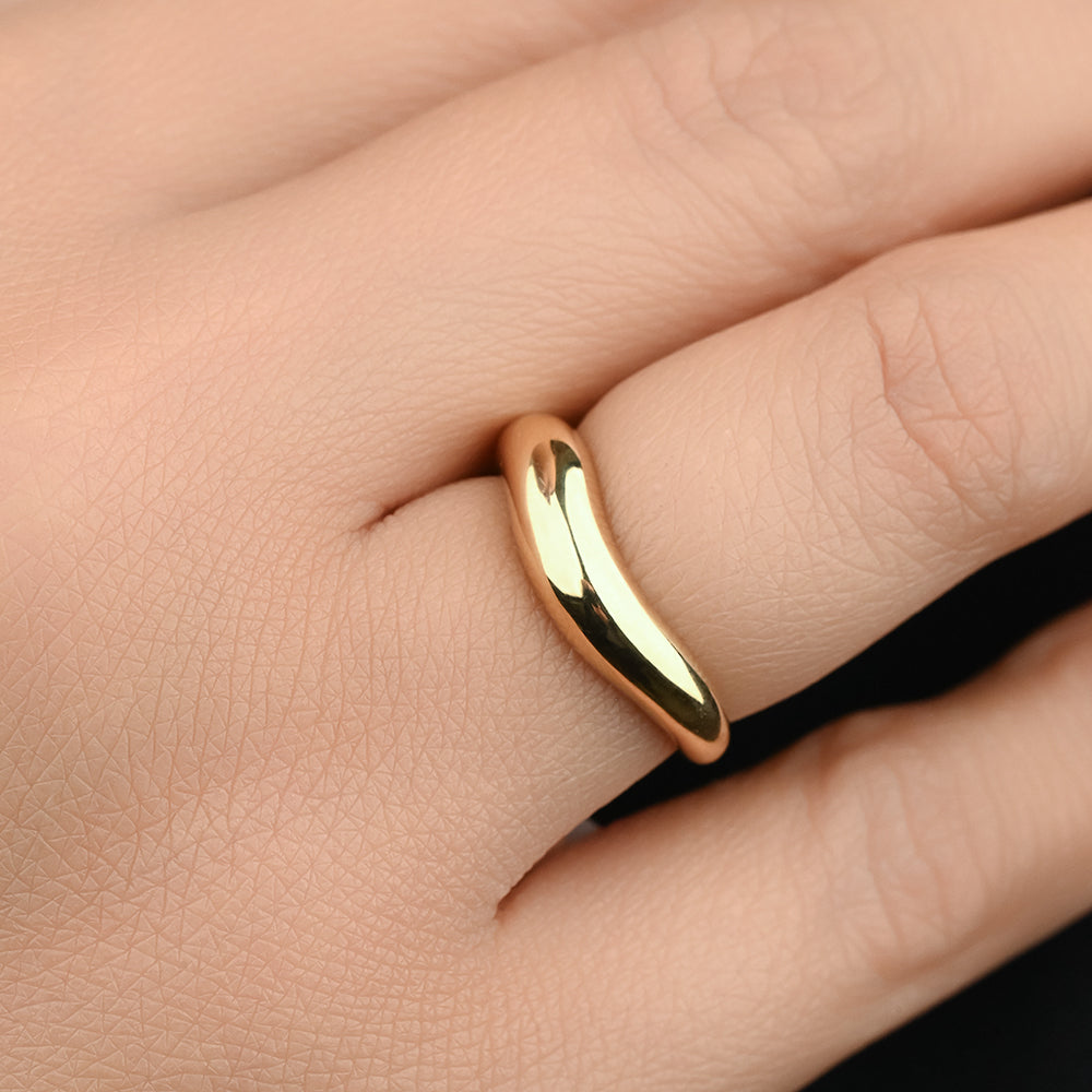18K Bumb Gold Ring - J-W030G/ k-w030g