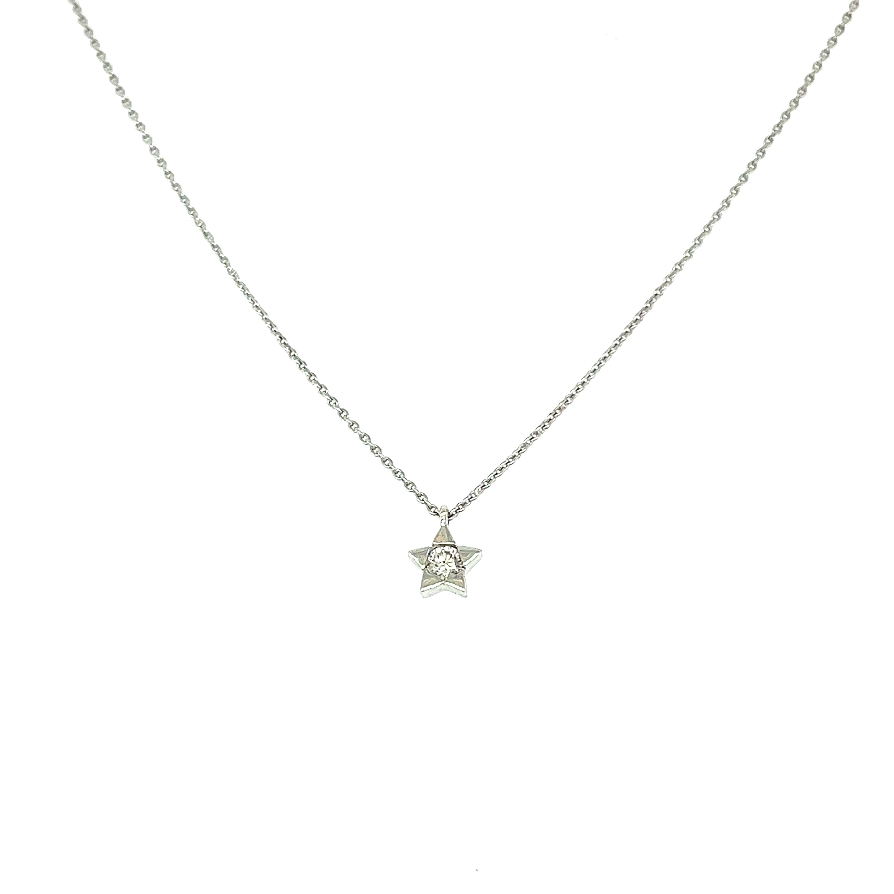 Simple Star diamond necklace  / SIR1544