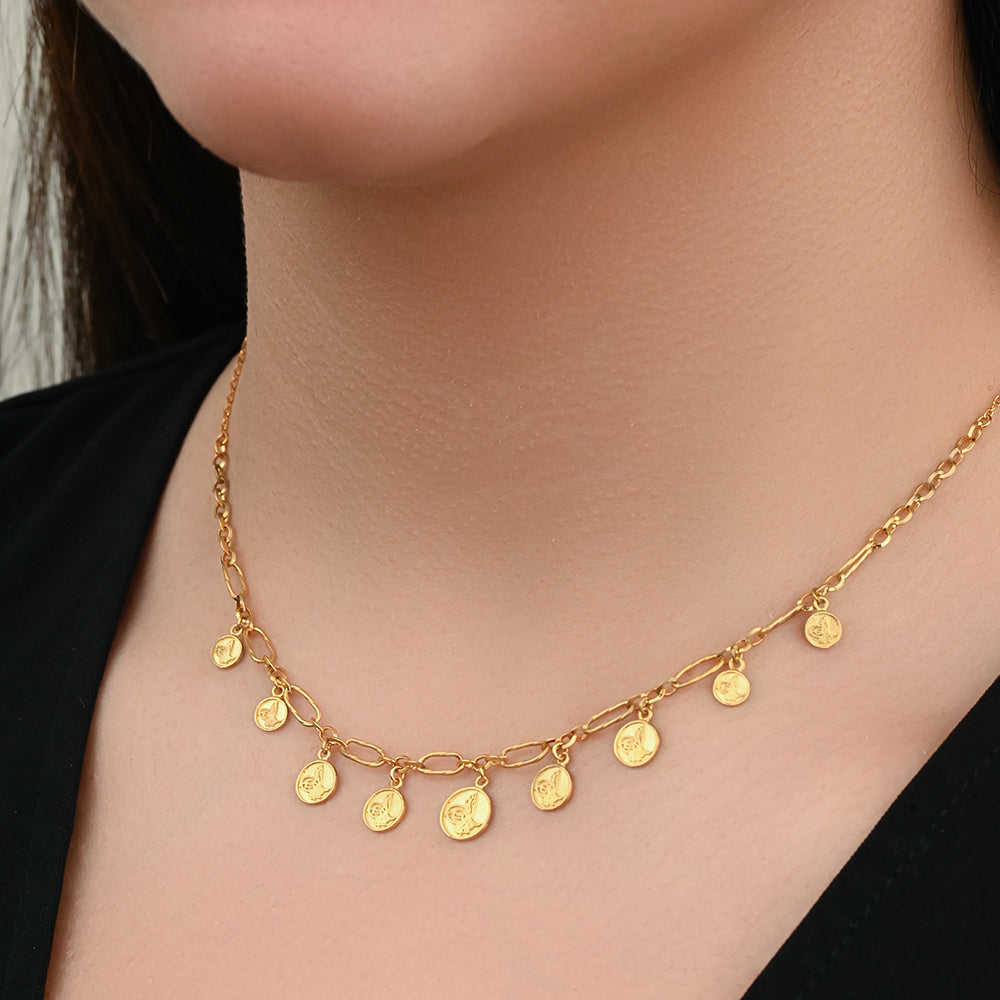 18K Gold Necklace in coins - MCT0733N/Y/WG