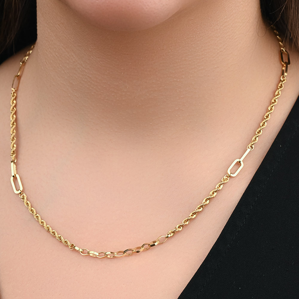 18K Wrapped Gold Necklace - MTDL023N/Y