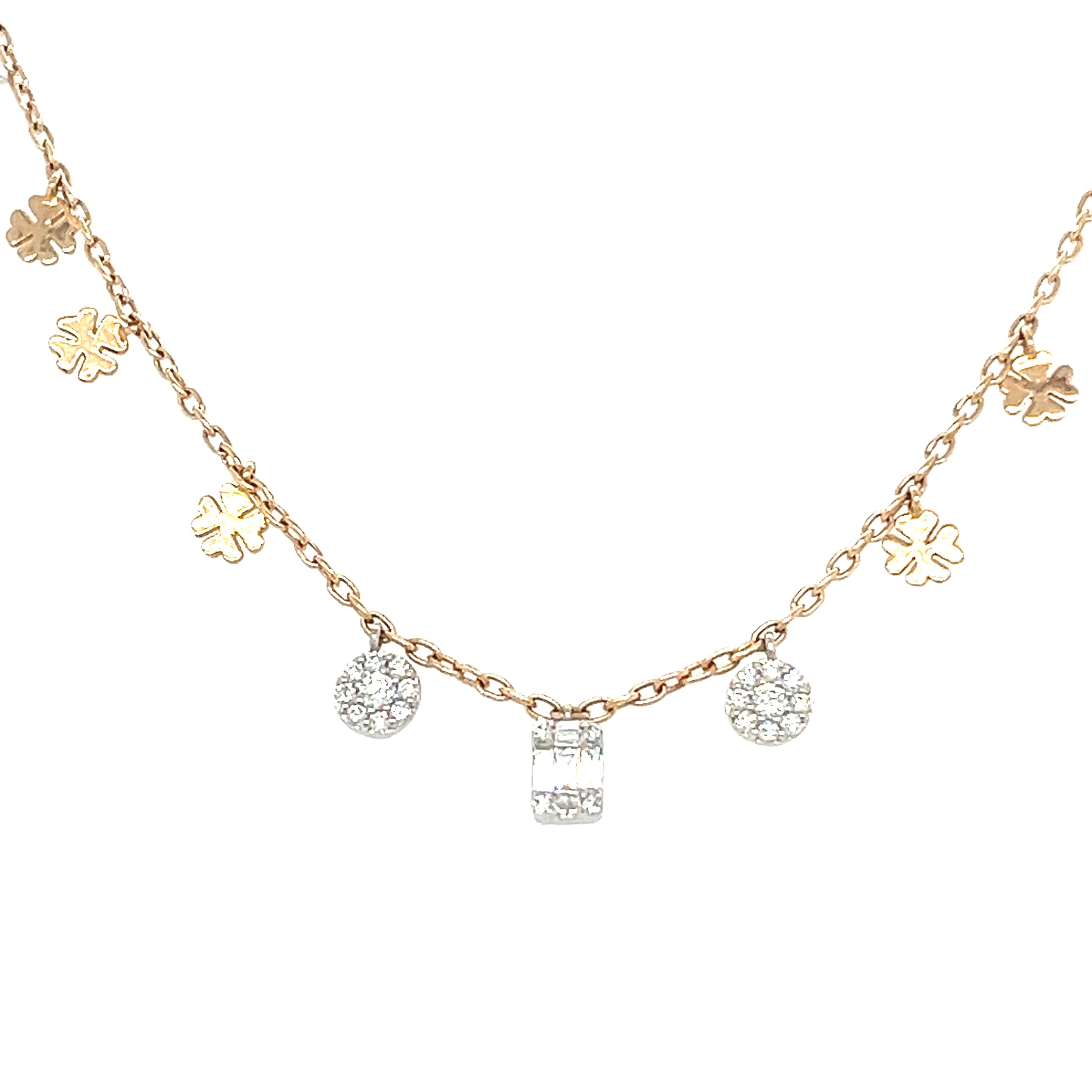 Dangling Stars Necklace in 18K Rose Gold - 4660214B