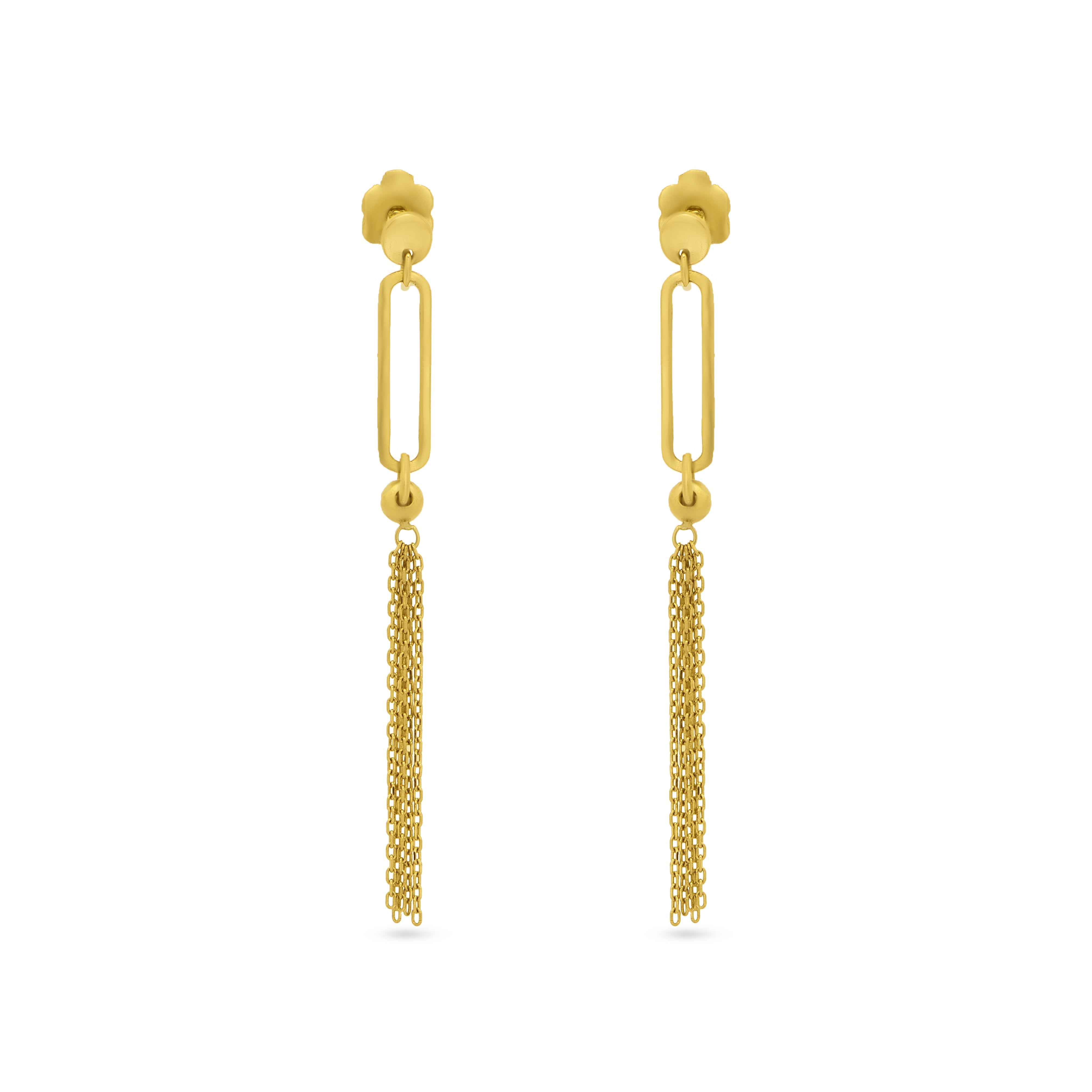 Unique Dangling Golden Clip Earring in Yellow 18 K Gold - S-EN083G/Y/WG