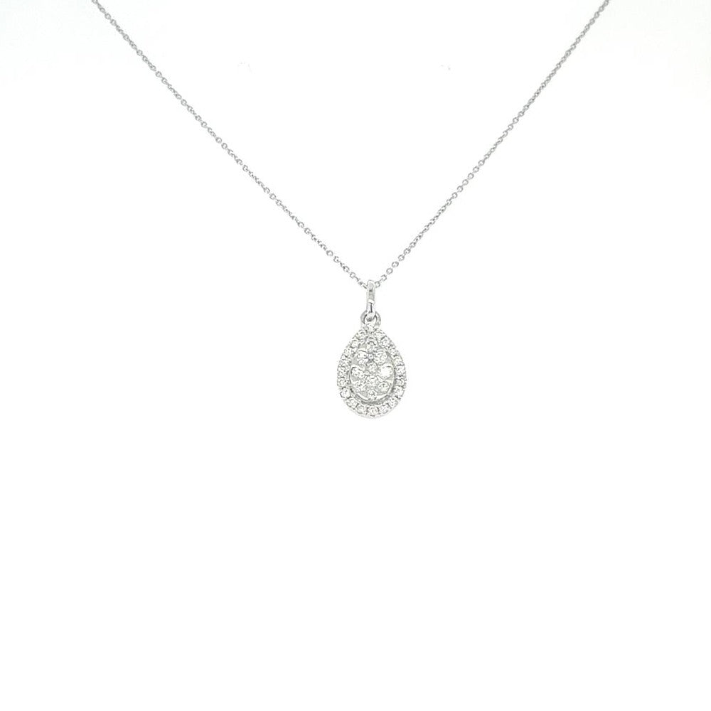 Diamond Oval Shaped Necklace / SIR1303