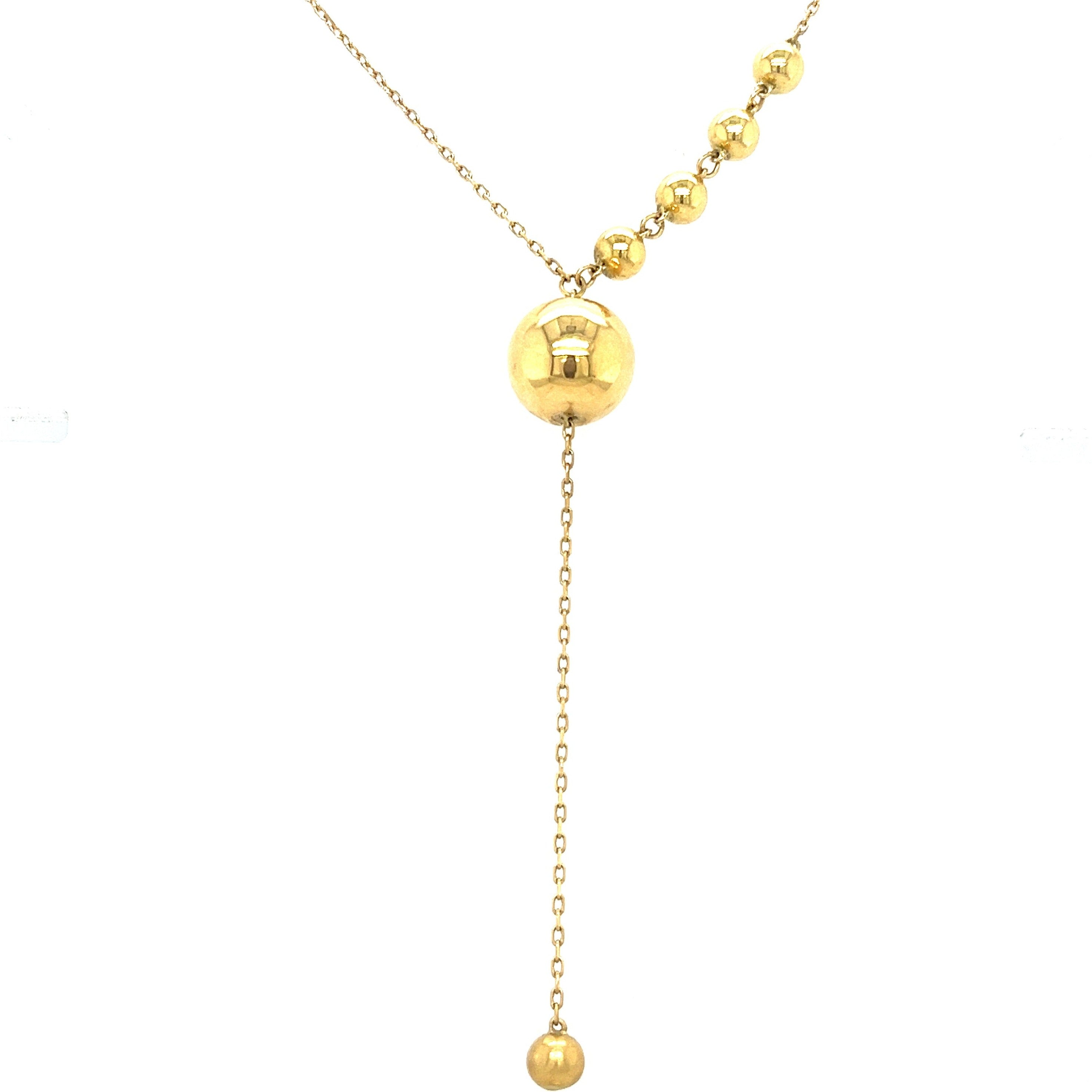 Unique Gold dangling ball Necklace - PBYT12NC/Y