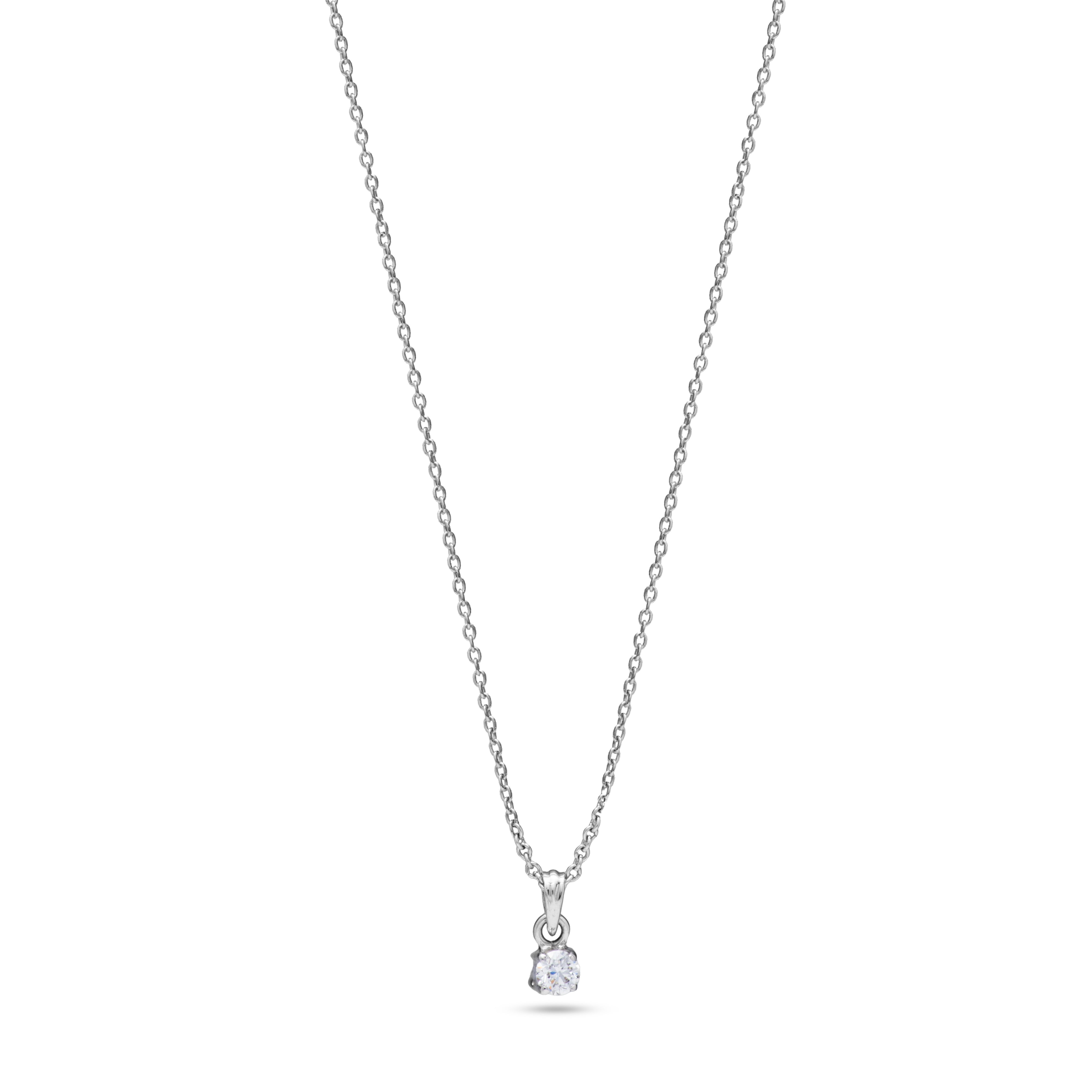 a beautiful diamond necklace in 18K White gold - S-B51B/P