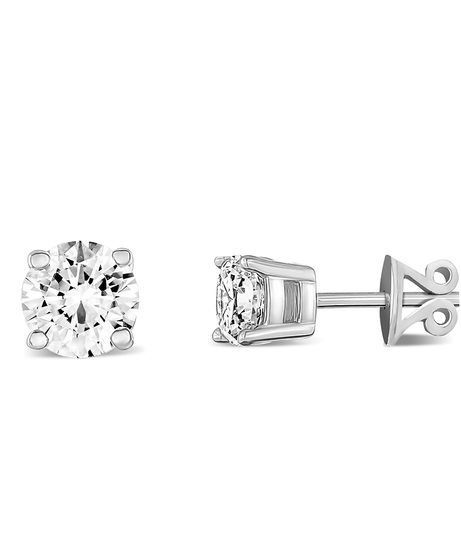 Special Diamond Stud in 18K White Gold S-H041ES