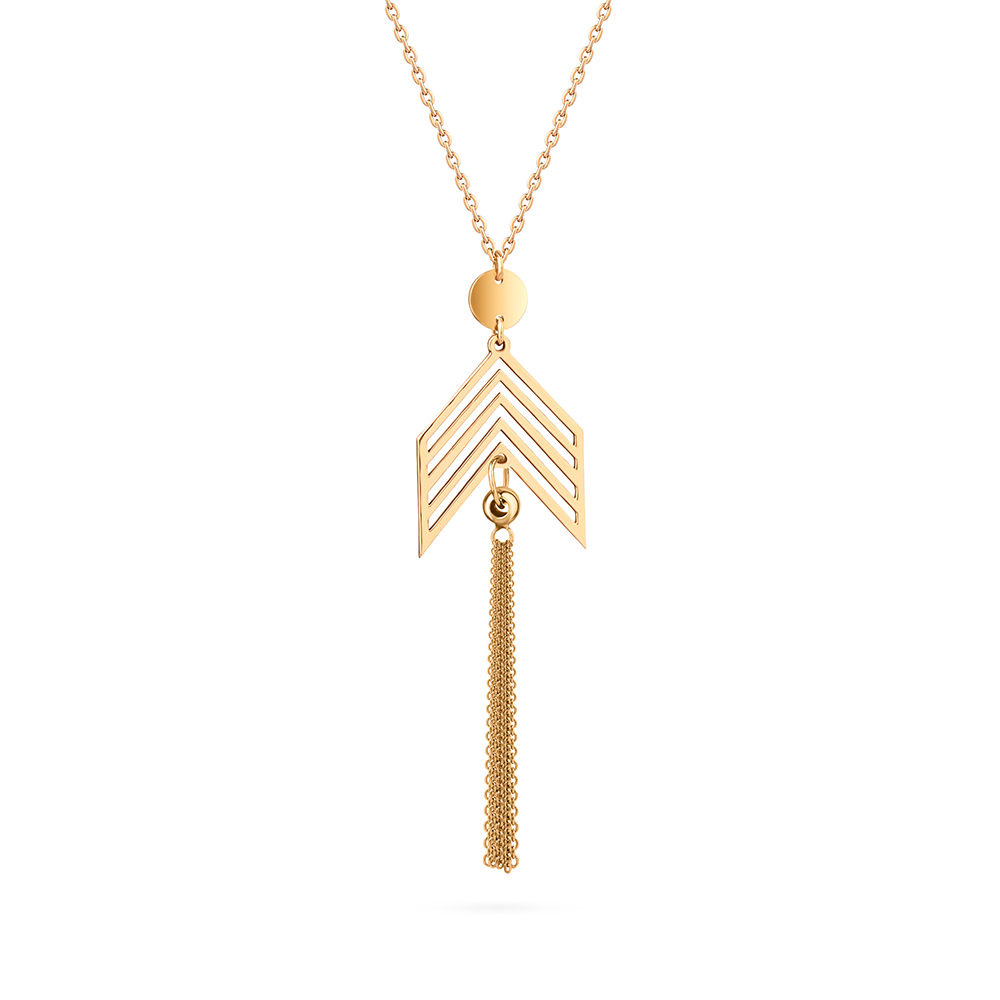 A Simple dangling necklace in 18K Rose GOLD - S-P297G