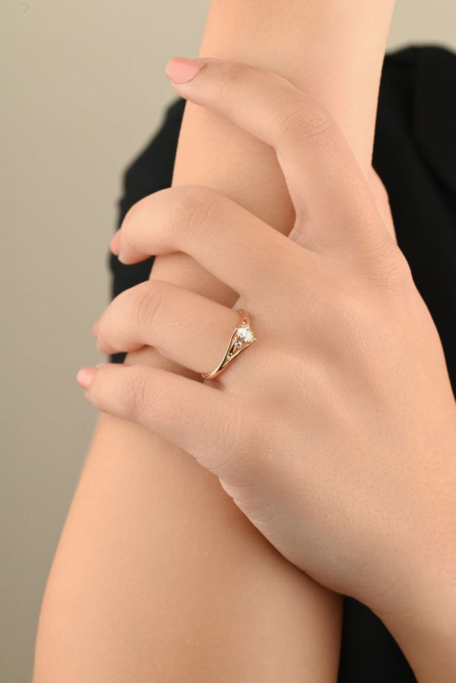 Statement ring featuring a bold oval diamond shape - S-R352X