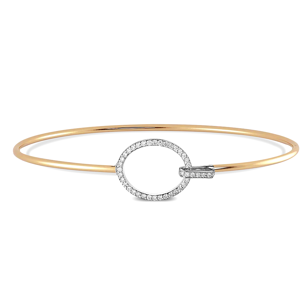 Unique Circle BANGLES in 18k Yellow Gold S-X38B