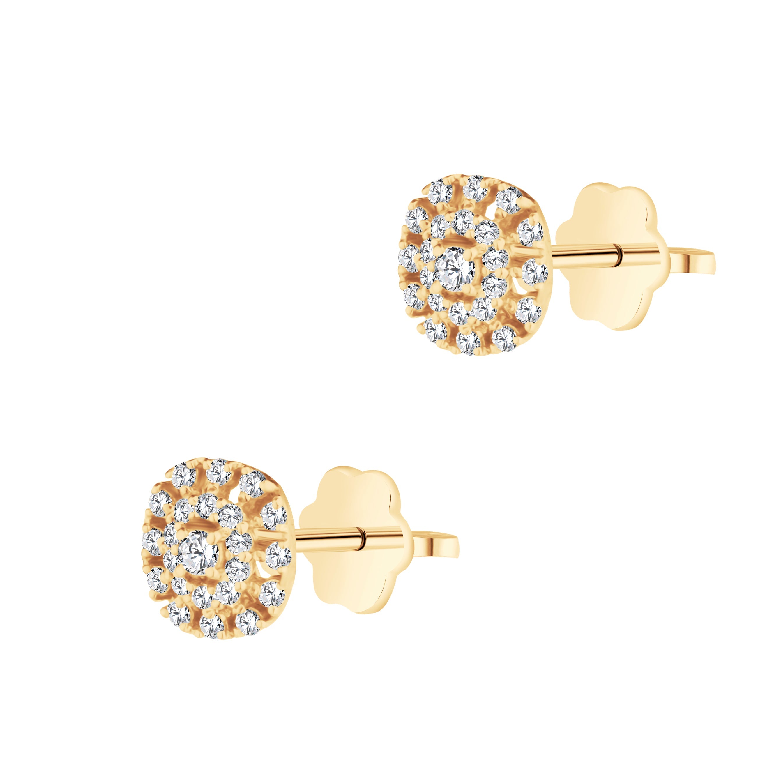 Circled Diamond Earring in 18k Rose gold  - SIR911