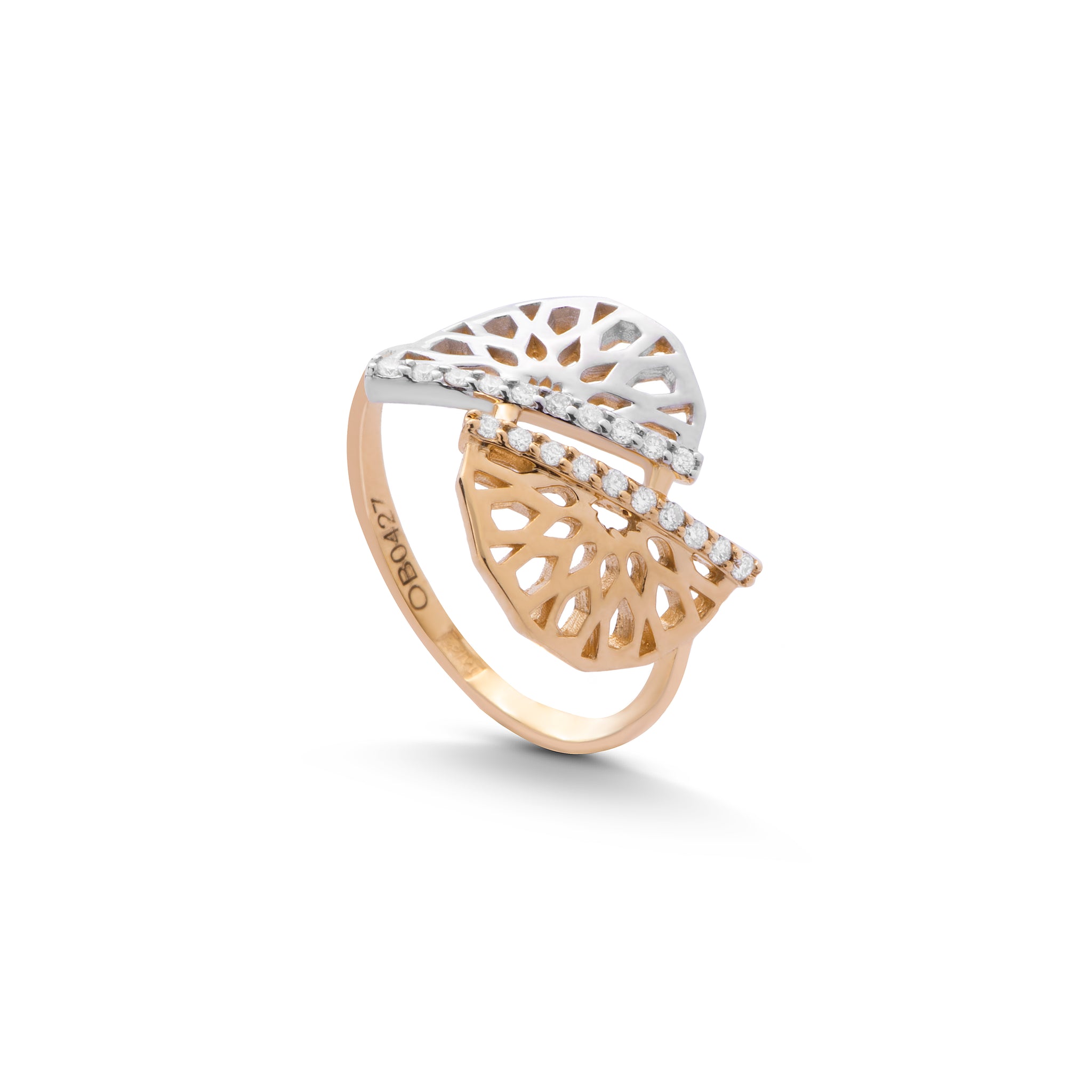 Anty Najma Half & Half Arabesque Ring in 18K Gold-OB0430