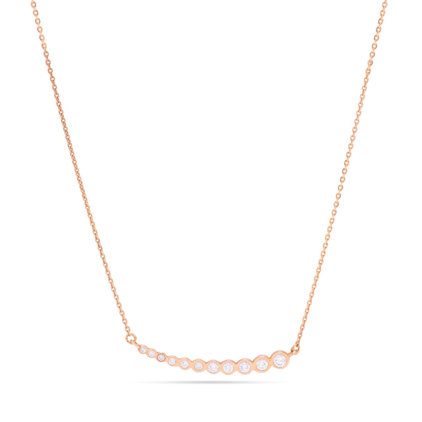 Diamond 18k rose gold necklace - SIR1330