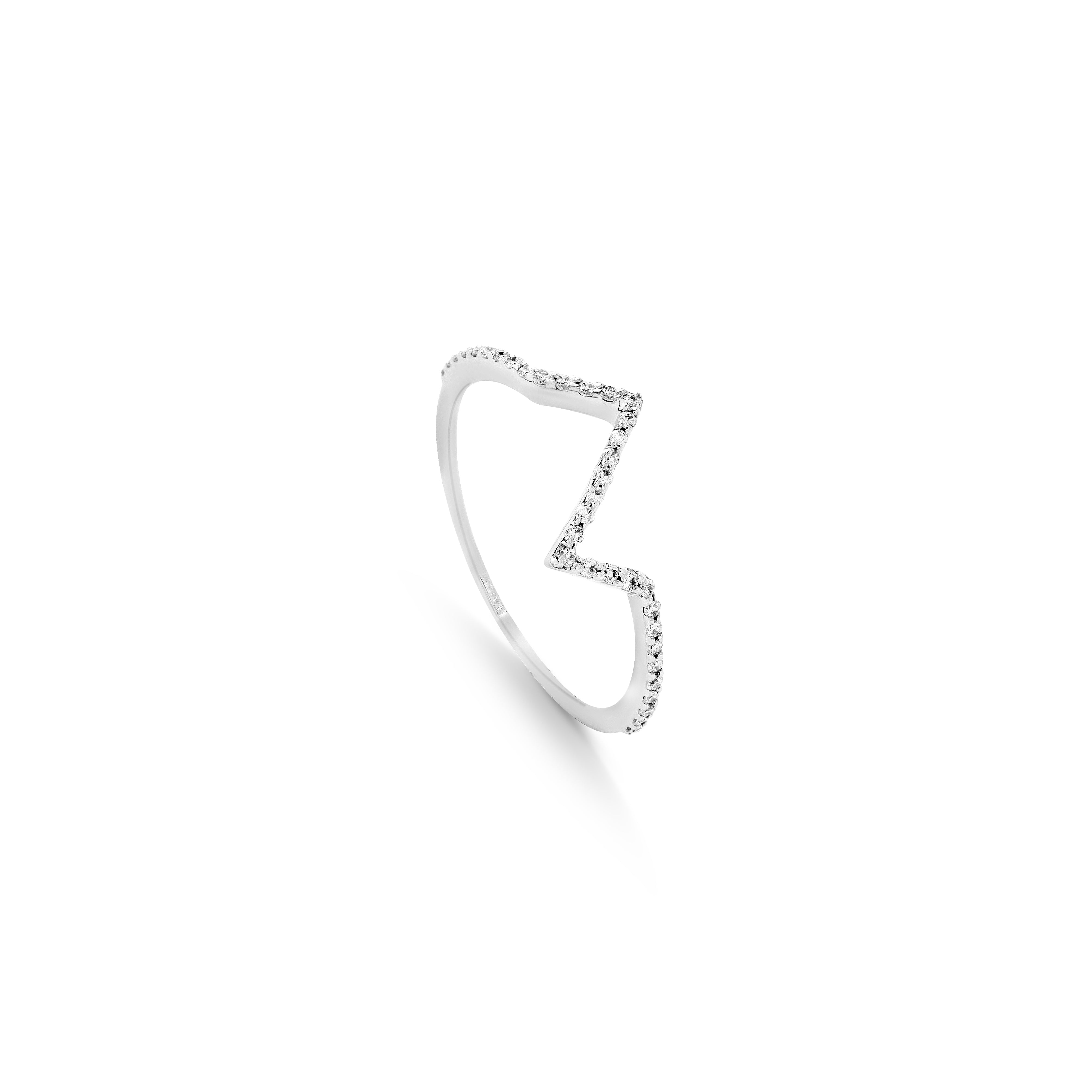 Pulse Diamond Ring in White 18K Gold - SIR1600R