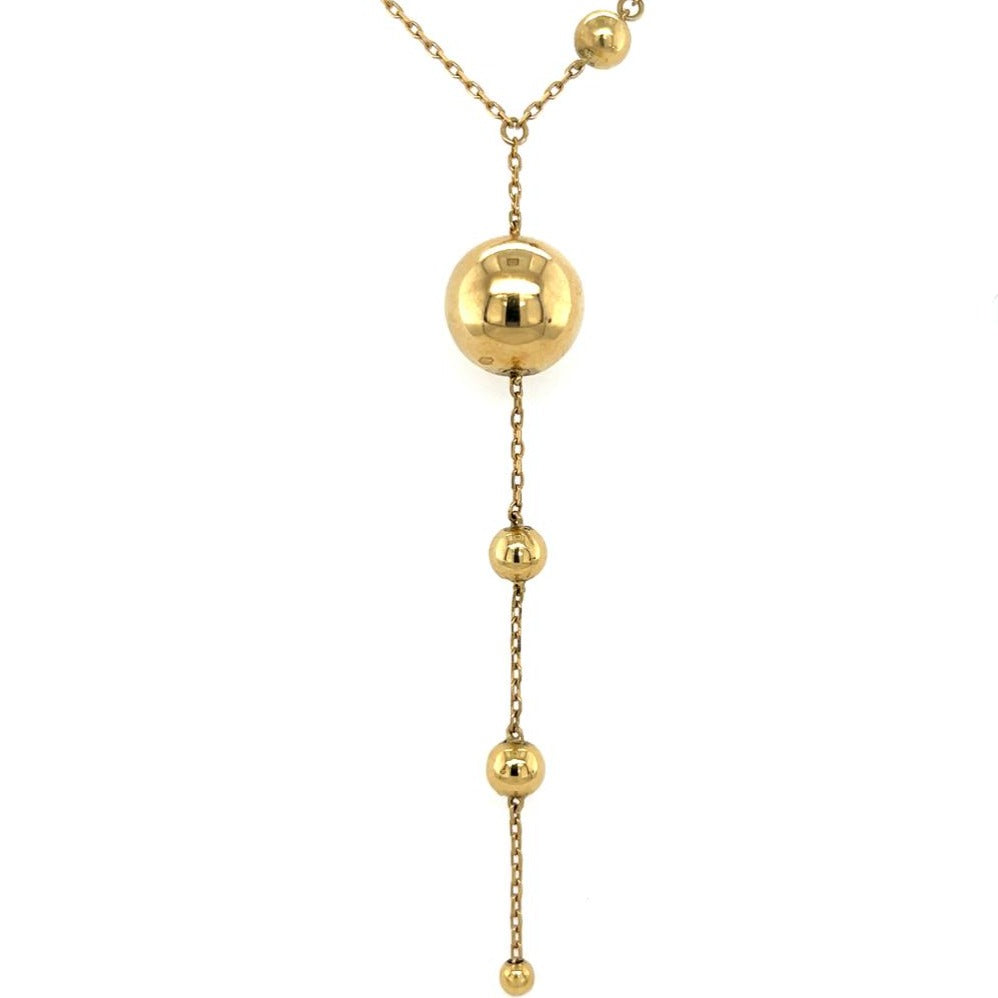 Unique Gold dangling ball Necklace - PBYT12B/Y