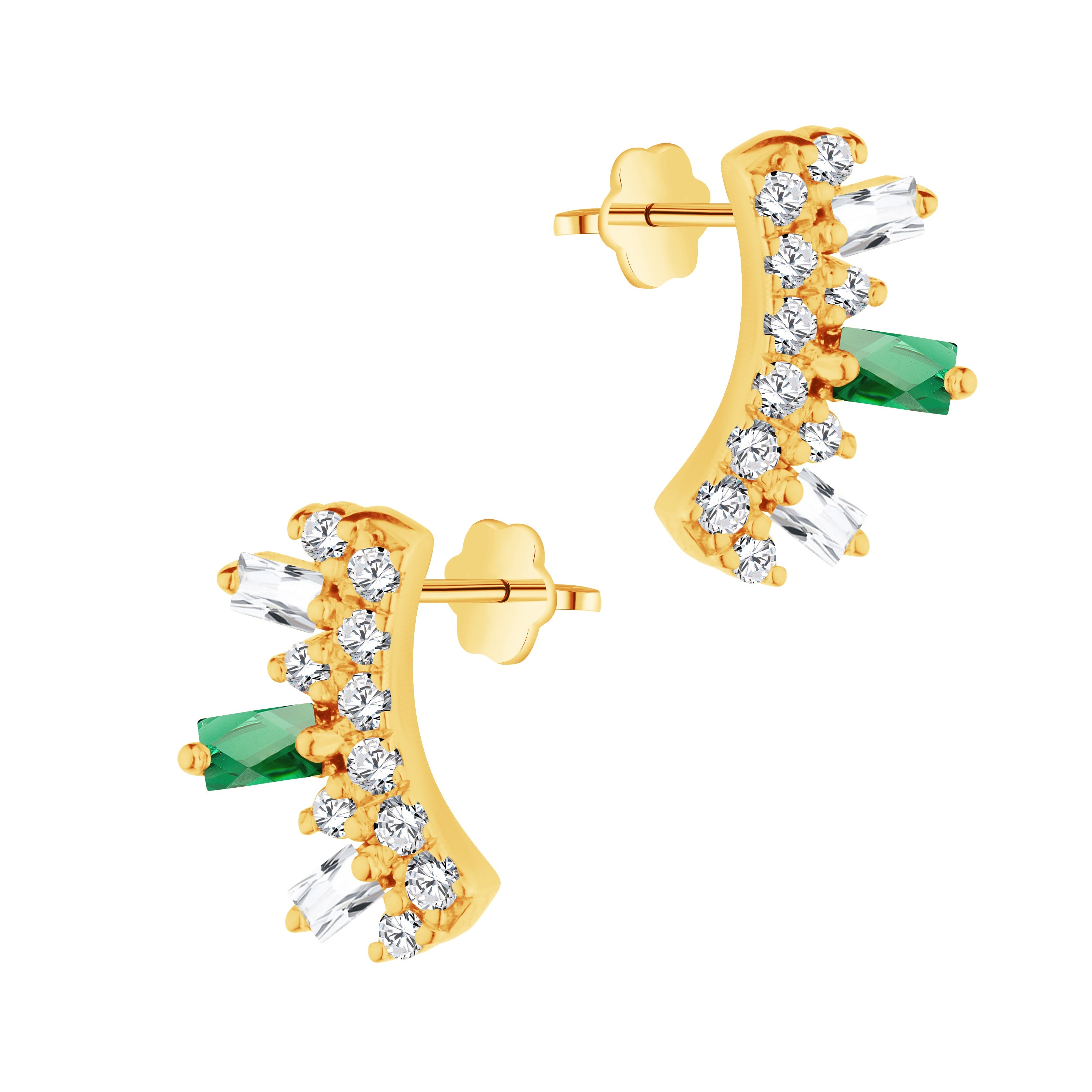 Emerald Diamond Earring in 18k Yellow gold - YK243210EA-J