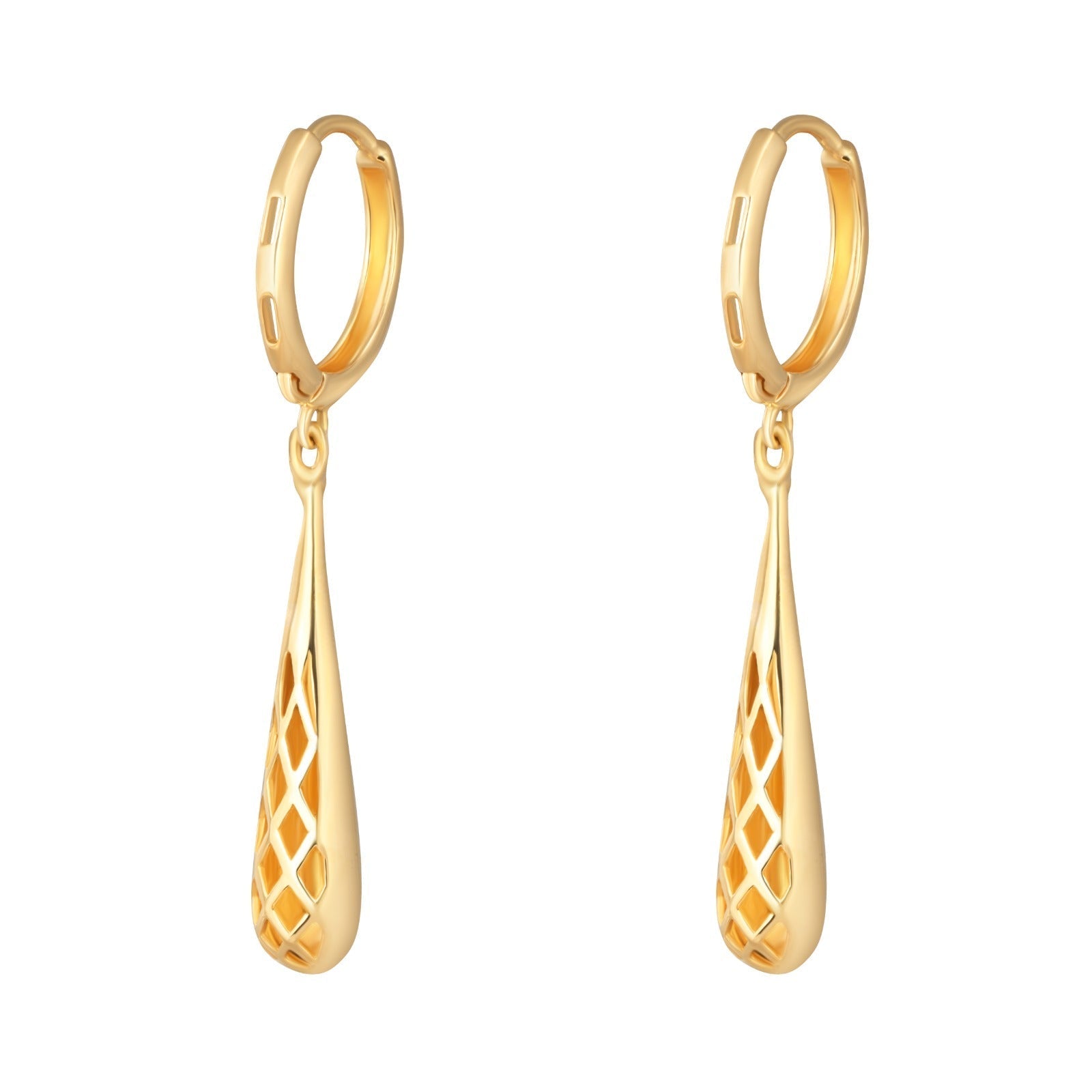 Be unique with the dangling Gold Earring in 18K Yellow gold / J-E011GC