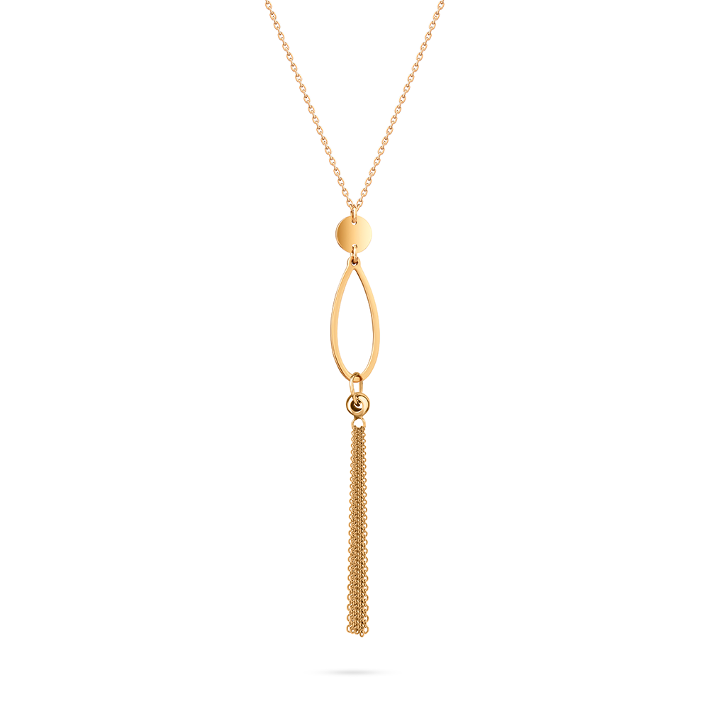 Helical Gold dangling necklace in 18K Yellow Gold - S-P308G/Y